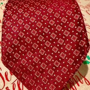 Burberry Red Patterned Men's Tie